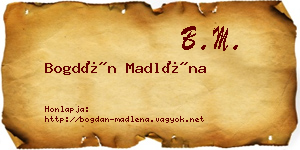 Bogdán Madléna névjegykártya